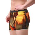 thumbnail image 2 of Kdxio Men's Boxer Briefs with Sunset Meditating Dog Print - Comfortable and Breathable Underwear for Everyday Wear, 2 of 5