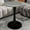 Black#12, variant on Dining Tables Marble-Top Round Side Table with Tapered Pedestal Base, Ideal for Living Room, Modern Minimalist Design,Modern Dining Tables