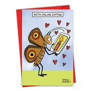 1 Funny Valentine's Day Card with Envelope - Moth Dating C6806VDG