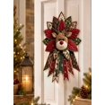 thumbnail image 3 of Festive Quilted Christmas Door Hanging DIY Sewing Kit, Christmas Quilted Bow DIY Kit with Fabric, Batting, Thread, Templates & Instructions, Patchwork Hanging Decor Kit for Door Wall Display, 3 of 5