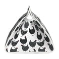 thumbnail image 3 of Lsque Retro Rooster Printed Long Tissue Box Cover Holder, Facial Paper Organizer Dispenser,Triangle with Bottom Belt, PVC Leather Decorative Organizer, 3 of 9