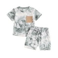 thumbnail image 5 of Baby Boy's Clothing Toddler Boy Summer Outfits Children's Spring Round Neck Print Short Sleeved Beach 6 12 18 24Months 2T 3T Boys' Sets T-Shirt Tops+Long Pants 2PCS, 5 of 5