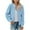 Sky Blue, variant on Drses Women's Sherpa Fleece Jacket Faux Fuzzy Long Sleeve Casual Zip Up Bomber Coat