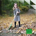 thumbnail image 4 of Superio Kids Rake with Hardwood Handle- Durable Plastic Green Head to Sweep Leaves in Lawn and Tidying Up The Garden  34 Height (2 Pack), 4 of 5