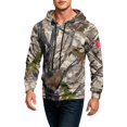 thumbnail image 3 of Havenx Camo Hoodie for Men Long Sleeve Camouflage Print Hoodies with Pockets Drawstring Hooded Sweatshirt Athletic Workout Fall Winter Fishing Hunting Casual Pullover,Gray L, 3 of 6