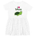 thumbnail image 3 of Inktastic I Love Turtles Girls Toddler Dress, 3 of 5