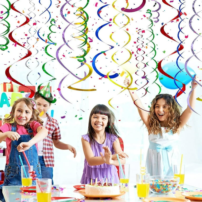 Multicolor Hanging Swirl Party Decorations, Spiral Streamers, Birthday Party  Supplies, Wedding Decorations, for Birthday Wedding Party, Rainbow Swirl  for Baby Kids Boys Girls Adult