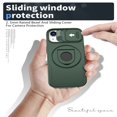thumbnail image 4 of AUshell for iPhone 14 Case, Slide Camera Window Compatible wth MagSafe Rotating Kickstand Ring Silicone Military-grade Drop Resistant for iPhone 14(6.1" 2022) Magnetic Shockproof Shell, Darkgreen, 4 of 6
