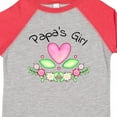thumbnail image 4 of Inktastic Papa's Girl Heart Flowers Girls Toddler T-Shirt, 4 of 5