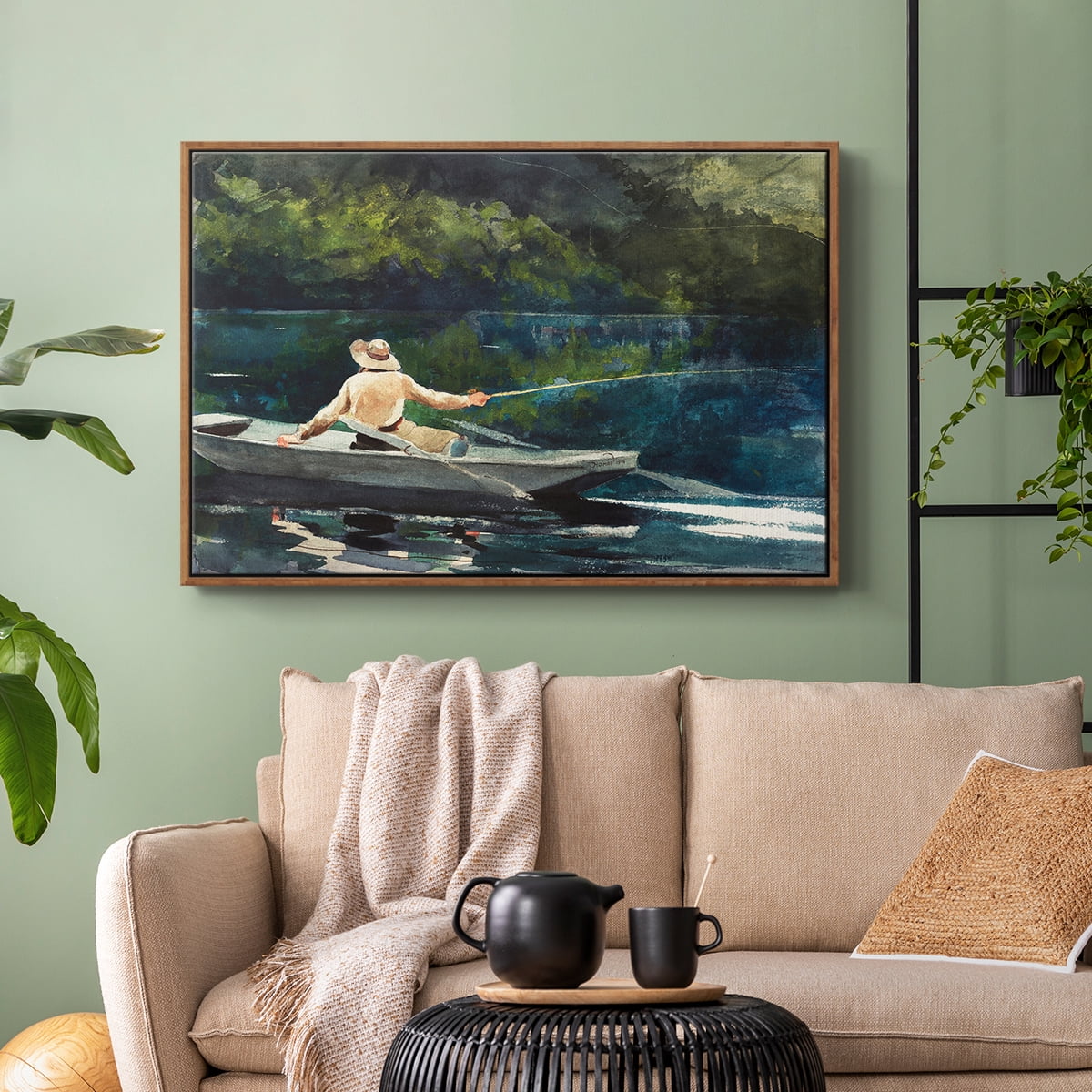 Vintage Landscape-CXXXVII By Wexford Home Framed in Walnut Wood Gallery Wrapped Canvas 17 in. x 25 in.