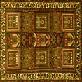 thumbnail image 1 of Ahgly Company Indoor Square Persian Yellow Traditional Area Rugs, 3' Square, 1 of 4