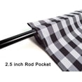 thumbnail image 3 of Aiking 2 Panels of 56" x 14" Picnic Plaid Rod Pocket Window Curtain Valances, Polyester, Black and White, 3 of 3
