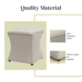 thumbnail image 3 of Amelia Nailhead Tufted Storage Ottoman Cream, 3 of 5