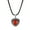 Ruby-Jul, variant on Cremation Urn Pendant Memorial Jewelry Angel Wing Heart August Birthstone Heart with Free Funnel Kit and Velvet Jewelry Box [August]