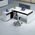 thumbnail image 3 of Reception Conference Office Desks Storage Drawers Modern Writing Office Desks Wooden Standing Scrivania Angolare Room Furniture My Lux Decor Round, 3 of 19