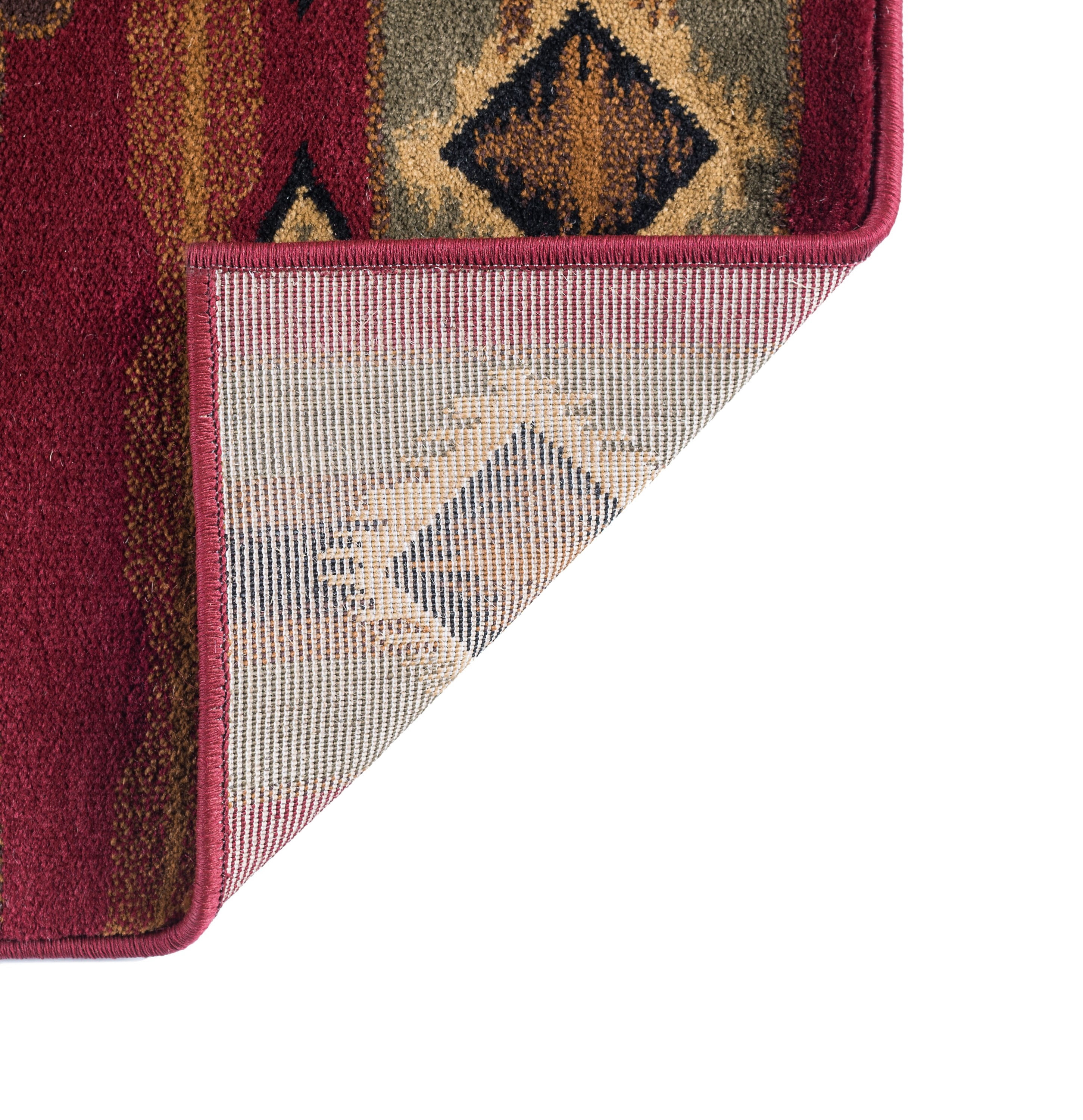 Nature Novelty 9' x 12' Red and Beige Polypropylene Indoor Area Rug