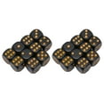 thumbnail image 2 of Black Dice,20PCS Black Dice 6 Sided Plastic Dice For Table Board Game Math Teaching Parties, 2 of 8