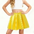 thumbnail image 2 of BOBOGOJP Girls Sequin Skirt Sparkly Toddler Kids Mini Glitter Skirt Elastic Waist Party Pencil Skirt Gold for Size 10-11 Years, 2 of 4