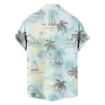 thumbnail image 5 of Stamzod Mens Hawaiian Shirts Short Sleeve Button Down Shirt Summer Beach Vacation Shirts Sky Blue M, 5 of 6