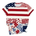 thumbnail image 6 of Qingpeng 4th of July Patriotic T Shirts for Women Summer Star Print Shirts Women's Independence Day Short Sleeve Casual Tee Tops, 6 of 6
