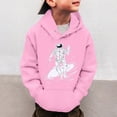 thumbnail image 3 of Byoo Big Boy's Trendy Hoodie Long Sleeve Astronaut Space Graphic Pullover School Casual Hooded Sweatshirt,Pink, 3 of 3