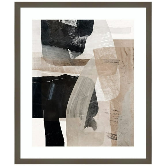 Amanti Art Shapeplay I Wood Framed Wall Art Print