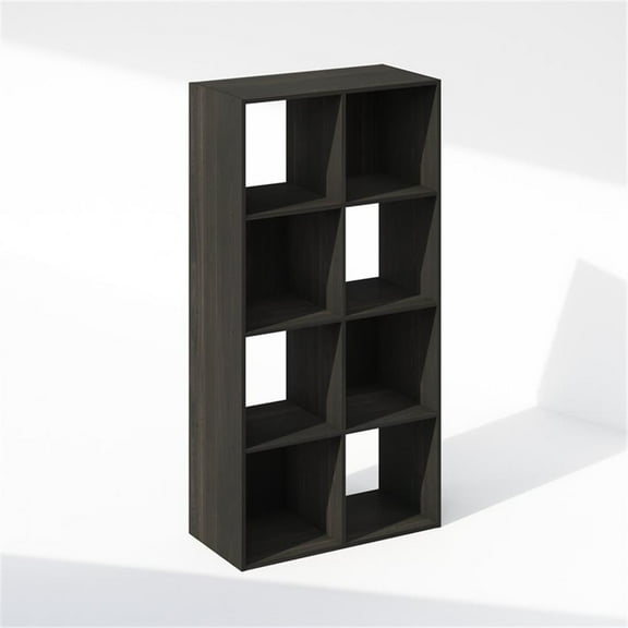 Pemberly Row Cubic Storage Cabinet in Bookcase in Bookshelf in 8-Cube Espresso