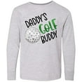thumbnail image 3 of Inktastic Daddy's Golf Buddy with Golf Ball Long Sleeve Youth T-Shirt, 3 of 5
