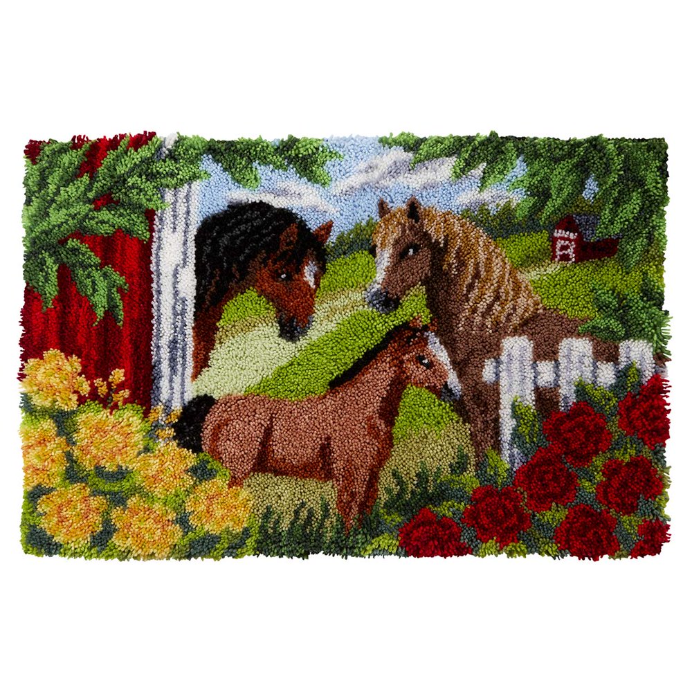 Herrschners® Horse Pasture Latch Hook Kit