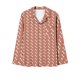 thumbnail image 3 of Puntoco Conjunto de pijama estampado con bolsillo para uso diario en el hogar para mujer, 3 of 4