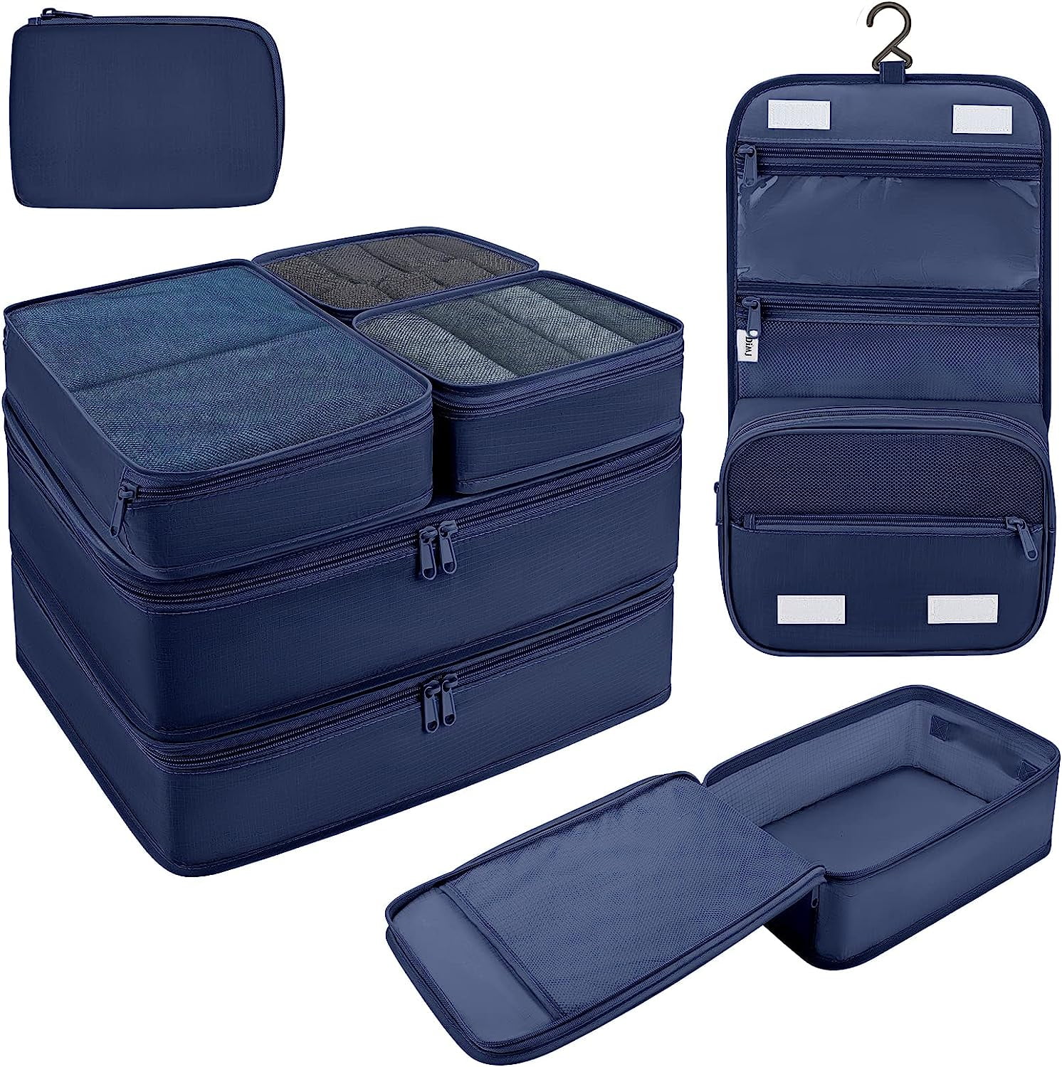 DIMJ - Organizer per valigia, cubici, da viaggio, set di 8
