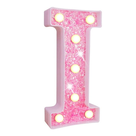 

Joyfeel LED Letter Light Glitter Alphabet Sign with Hanging Hole Night Light Party Wedding Home Decoration LED Light
