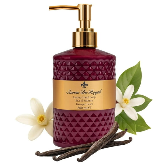 Savon De Royal Luxury Hand Soap, Jasmine, Vanilla, Sandalwood Scent, 16.9 Fl Oz
