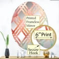 thumbnail image 3 of Designart "Celestial Spectrum Fantasy" Rainbow Plaid Round Wall Mirror - Landscapes Oval Printed Decorative Mirror - Multiple Color Options, 3 of 5