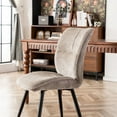 thumbnail image 6 of YOUNIKE Set of 2 Dining Chairs, Classic Design, Armless Side Chairs, High Back Kitchen Chairs, Soft Cushion, Gray, 6 of 13
