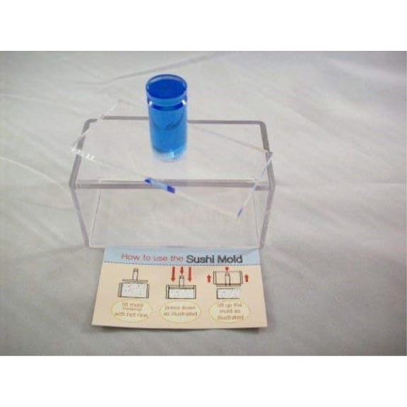 Premium Blue Round Rod Handle Single Acrylic Press Musubi Non Stick Sushi Maker