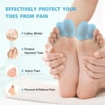 thumbnail image 5 of Promifun Toe Cap Bunion Protector Cover Toe Protector Hammer Toes Cushions Ingrown Toenails Corns Blisters Relief 8 Pcs,Size M, 5 of 6