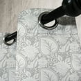 thumbnail image 4 of Ambesonne Grey Grommet Curtain, Paisley Blooming Flowers, 50" x 63", Grey, 4 of 6