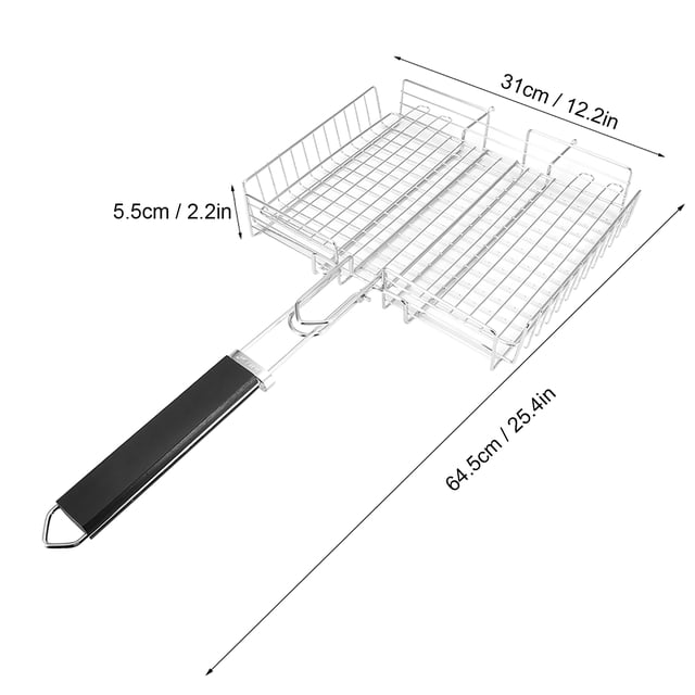 Cesta para Parrilla ANGGREK de Acero inoxidable para Verduras y Pescado