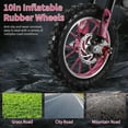 thumbnail image 4 of Seipouy 49cc 2-Stroke Kids Dirt Bike, Mini Kid Dirt Bike, Kids Motorcycle Gas Power Pocket Rocket Bike, Off Road Mini Motorcross, Children Pocket Motorbike with Front Rear Disc Brakes, 4 of 8
