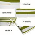 thumbnail image 7 of Geemuslly 48 x 24 Outdoor Loveseat Cushion Set, Waterproof & Fade-Resistant Patio Replacement Cushions for Sofa, Bench, or Swing – Thick Seat & Backrest Support,Grass Green & White Stripes, 7 of 7