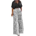 thumbnail image 1 of Ensemble 2 Pcs pour Femmes Été 2023 Haut Court Col en V et Pantalon Large, 1 of 8