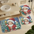 thumbnail image 1 of Juego de tres alfombrillas navideñas para baño, lavables, resistentes al desgaste, ideales para decoración navideña. Alfombrillas de poliéster., 1 of 6