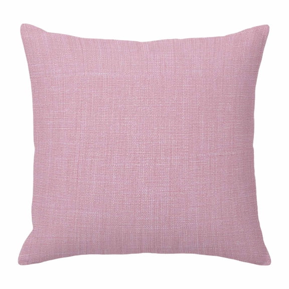 Throw Pillow Covers, Pink Burlap Texture 26x26 Pillow Covers for Couch/Sofa/Bed, Farmhouse Vintage Pink Decorative Square Linen Cushion Pillowcase for Home Decor