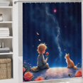 thumbnail image 5 of Boy And Fox Under Stars Shower Curtain Bathroom Sets Toilet Lid Rug, Bath Mat And Contour Mat, Shower Curtain 4Pcs, 5 of 8