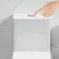 thumbnail image 4 of Topcobe One Piece Toilet with Comfort Chair Seat ADA Height 17", Dual Flush Modern Toilet, 1.1/1.6 GPF, 12" Rough-In, Rimless Bowl with Soft Closing Seat, Modern Toilet, Bathroom Toilet, Gloss White, 4 of 16