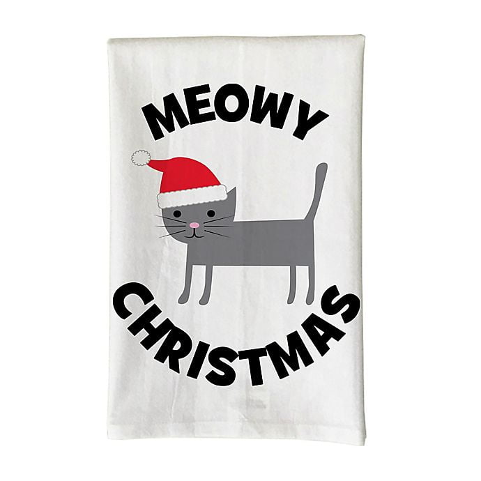 Meowy Bright Christmas Towel