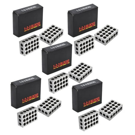 

PET-U 5 MATCHED PAIRS ULTRA PRECISION 1-2-3 BLOCKS 23 HOLES MACHINIST 123 .0002