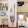 thumbnail image 4 of 2 juegos de pegatinas de pared acrílicas 3D para espejo de baño, 30 x 120 cm, forma de pluma, para dormitorio de adolescentes, dormitorio de niños, sala de estar, 4 of 5