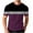 Purple, variant on Men's Short Sleeve V Neck Shirt Waffle Knit Old Money Style Textured Tee, Summer Solid Color Regular Fit Quick Dry Stretch Pullover Tops for Casual Daily Wear Vacation Home, Plus Size